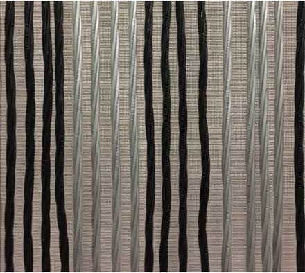 Wicotex Victoria - Vliegengordijn - 100x240 cm - Zwart/Zilver