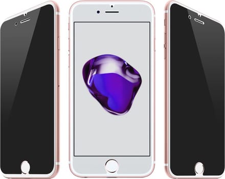 Coverup Screen Protector - Geschikt voor iPhone SE (2022/2020), iPhone 8 / 7 Screen Protector - Coverup Privacy Tempered Glass - Transparant