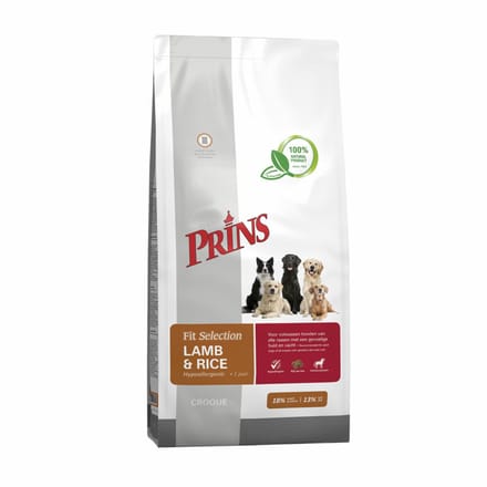 Prins - Fit Selection - Lam & Rijst - Hondenvoer - 4 x 2kg