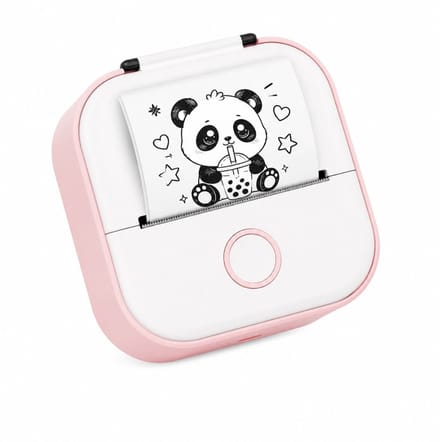 BSS® Mini Printer - Fotoprinter - Fotoprinter Voor Smartphone - Labelprinter - 8,6 x 8,6 x 3,5 cm - Roze