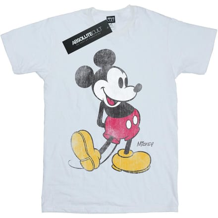 Disney Jongens Mickey Mouse Klassiek Kick T-shirt (Wit)