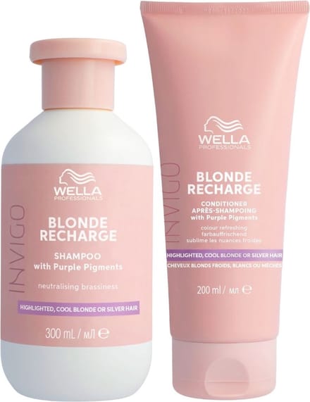 Wella - Invigo Color Recharge Cool Blond Duo Set - 250+200ml