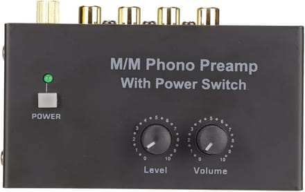 Mini Stereo Audio Phono Voorversterker voor Platenspelers met DC 12V Adapter