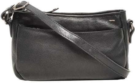 Berba | Lucca | Crossbody tas | Schoudertas | Dames | Zwart | Leer