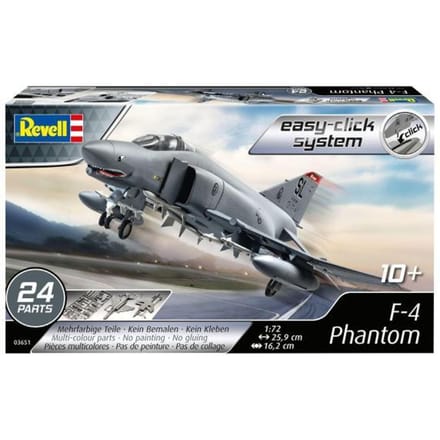 Revell Modelbouwpakket Militaire voertuigen - 03651 F-4 Phantom easy-click-system Plastic - 1:72 - Modelbouw