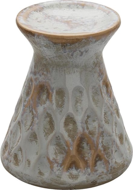 Clayre & Eef Kandelaar Ø 14x16 cm Grijs Keramiek
