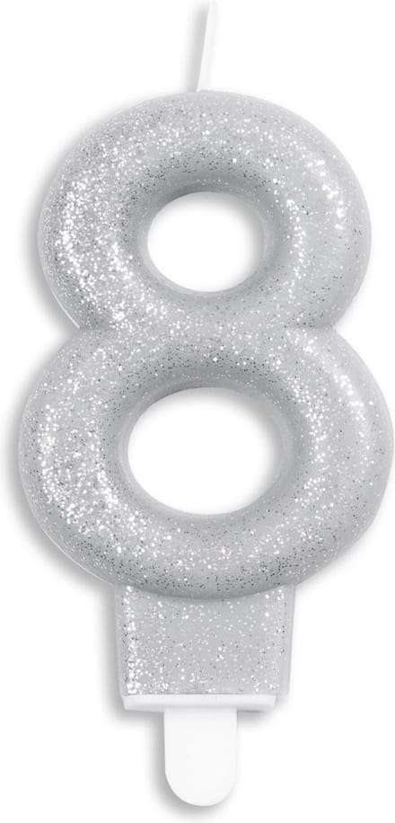 Wefiesta Cijferkaars '8' 4,4 X 7 X 1,2 Cm Wax Zilver