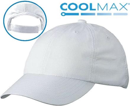Coolmax witte sportpet zomerpet kleur wit maat one size