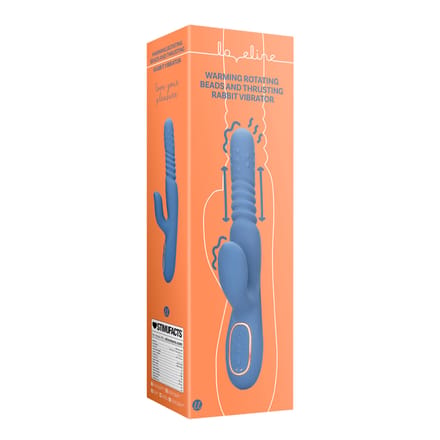 Rotating Beads and Thrusting Rabbit Vibrator - Blue Nova