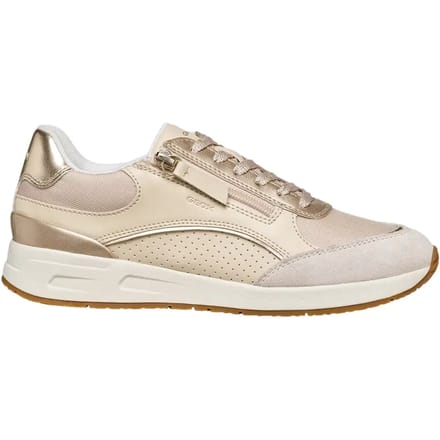 GEOX BULMYA DAMES Sneakers - MELKWIT/LICHT GOUD - Maat 37