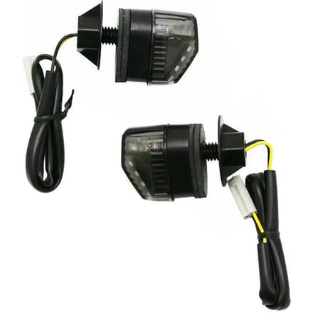 p2r knipperlicht voor piaggio mp3 scooter smoked led zwart / mini 3rs nieuw