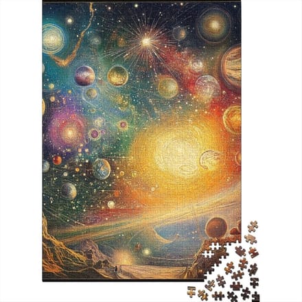 Kosmische Puzzel - Heelal Legpuzzel - Ontspannend Spel - Premium Hout - 1000 Stukjes - Multicolor