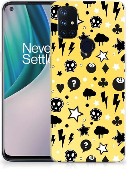 Silicone Back Case OnePlus Nord N10 5G Punk Geel