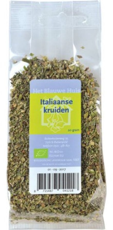 Het Blauwe Huis Italiaanse kruiden bio 20 Gram