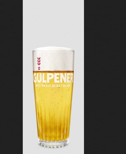 Gulpener pils glas ribbel 25cl. a6