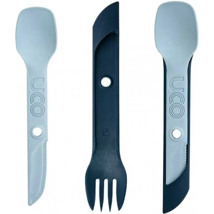 Camping bestek lepel en vork verlenging, mes Uco