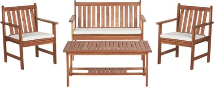 ALTIDONA - Loungeset - Gebroken wit - Acaciahout