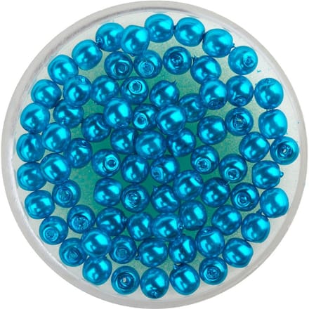 Crystal Renaissance glasparel, 4mm, 75 stuks - Turkoois