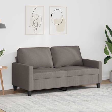 vidaXL - Tweezitsbank - 140 - cm - stof - taupe