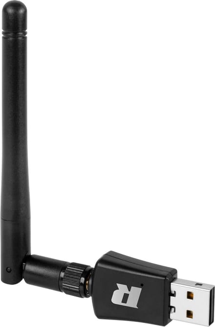 Rebel WiFi Adapter USB - 2.4Ghz - 5Ghz - 300Mbps - USB 2.0 - KOM0640-5 - Zwart