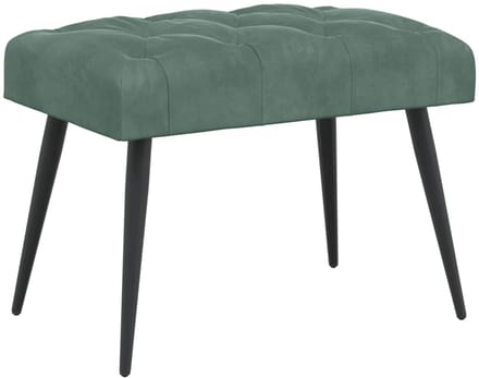 vidaXL - Bank - met - knopen - tufting - Zeegroen - 60 - x - 40 - x - 45 - cm - Fluweel