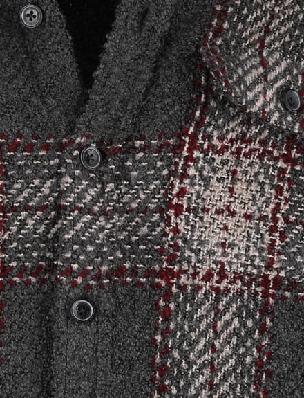 State of art overshirt grijs geprint wijde fit