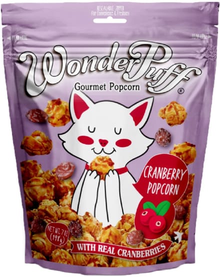 WonderPuff - Cranberry Popcorn - 3 x 198g