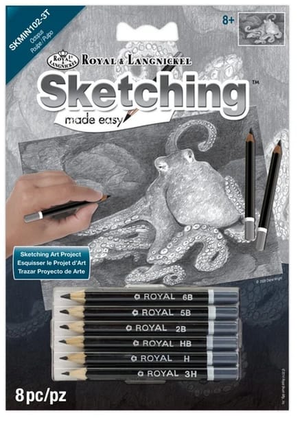 Mini sketching Octopus van royal langnickel