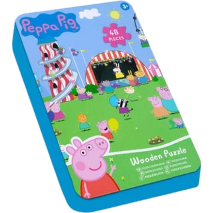 Peppa Pig Houten Puzzel in Blik – 48 stuks