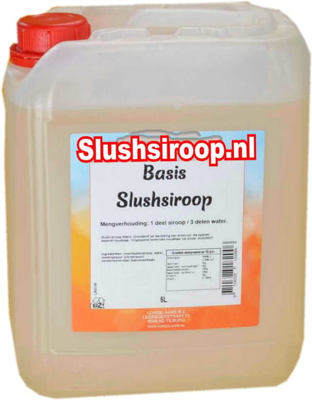 Slushsiroop BASISSIROOP - tank met 5 liter - Vorselaars - MilaNNE