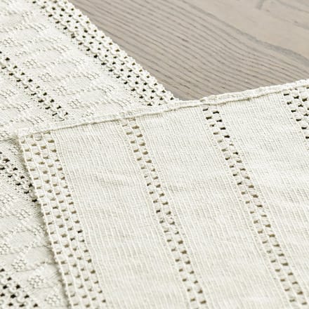 Dailygoods - Beige Rustieke Tafelloper 30x143 cm voor Eettafel Decoratie