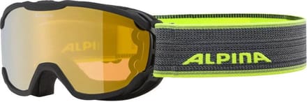 Alpina Pheos Junior Q-Lite Skibril | Zwart Geel | Categorie 2