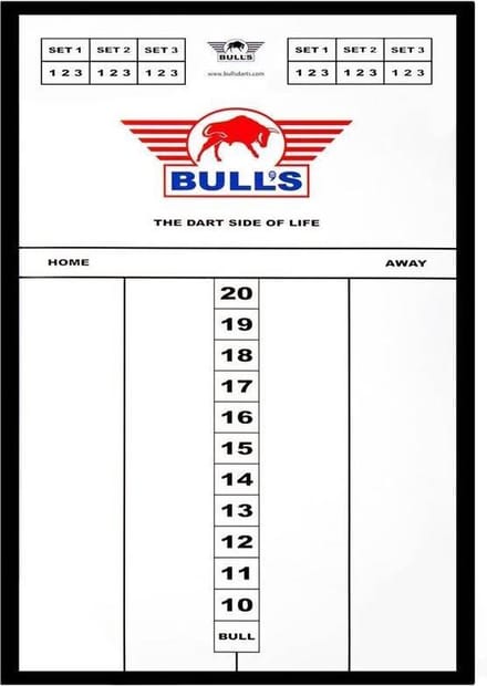 Bull's Styreen Dart Scorebord - Scorebord Darten - 45 x 30cm