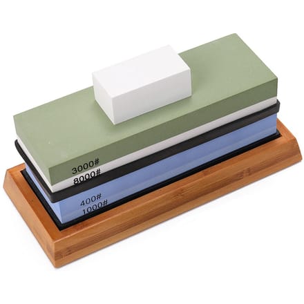 2 Zijden Korrel 400 1000 3000 8000 Messenslijpsteen Set Huishoudelijk Messenslijper Kit beige
