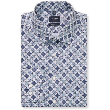 OLYMP Luxor Overhemd, Modern Fit, New Kent, Bleu