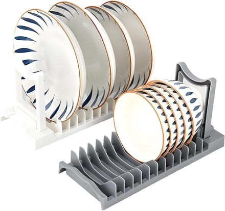 Famanu - Pannendekselhouder set van 2 multifunctionele dekselhouders voor keuken wit en grijs