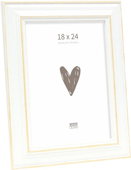 Deknudt Frames fotolijst S221H1 - wit met naturel accent - 18x24 cm
