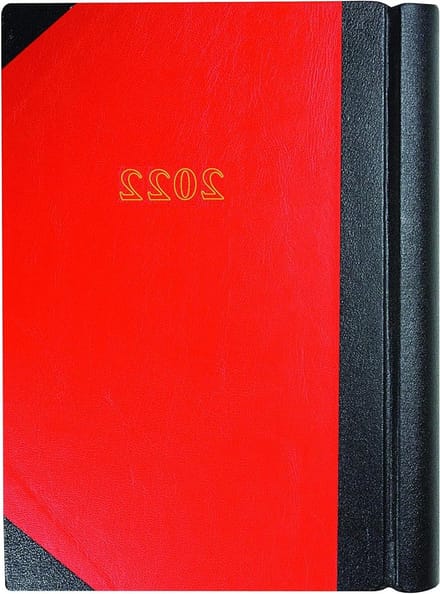 Dagboek 2022 - Planner Agenda - Dagelijkse Planning - Twee Pagina's Per Dag - A4 Formaat - Rood
