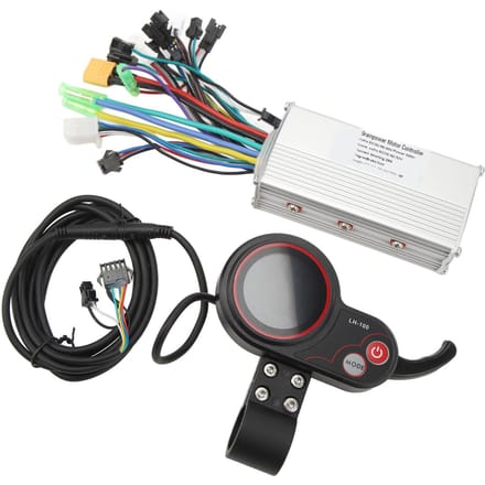 36V 48V 60V 500W 28A Borstelloze Snelheidsmotor Controller Sinusgolf Controller Kit met Instrument voor gray