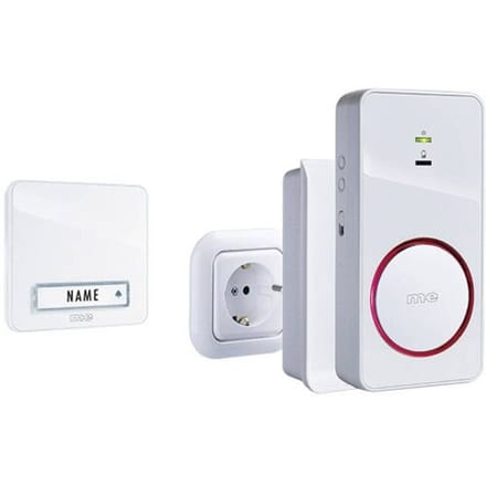 m-e modern-electronics 41152 Complete set voor Draadloze deurbel Verlicht