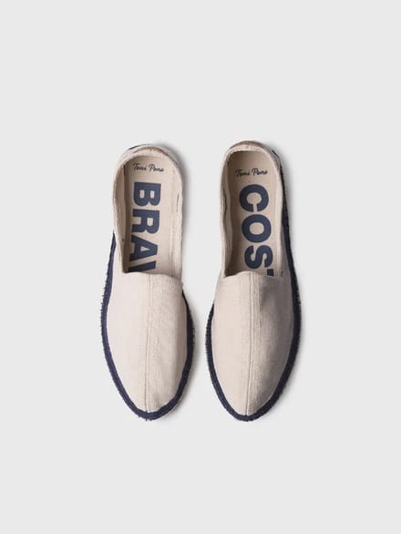 Herenespadrille van geborduurd canvas | TREUMAL