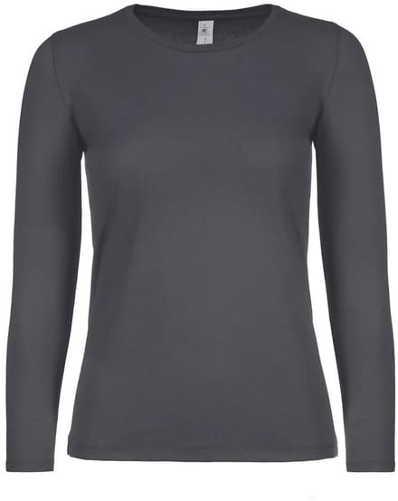 Dames-T-shirt met lange mouwen B&C E150