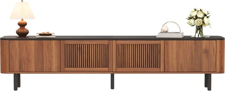 TV-Meubel - 190 x 35 x 45 cm - Modern Lowboard met Uniek Design - MDF - Houtkleur