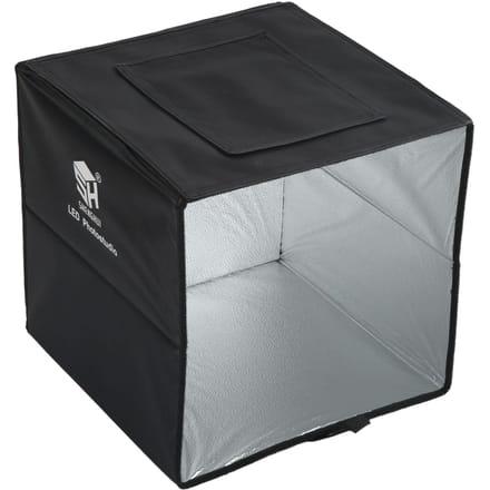 Fotostudio Box Mini Opvouwbaar USB-stekker Fotografie Lichtbox met Achtergrondplaten voor Fotograferen gray