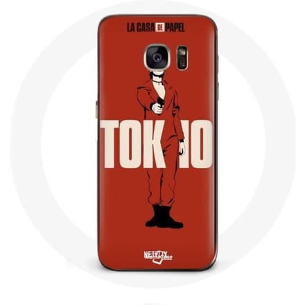 Coque - La casa de papel - Samsung Galaxy S7 - Souple - Rouge - Fanart logo rouge