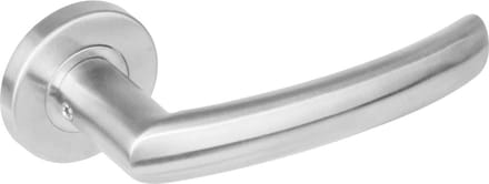Intersteel Deurkruk Blok op rozet met 7 mm nok rvs geborsteld