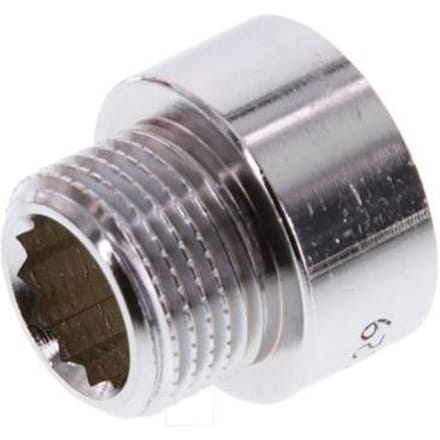 G 3/8'' F/M Verchroomd Messing Verlengstuk DIN 3523 - 10 mm [2 Stuks]