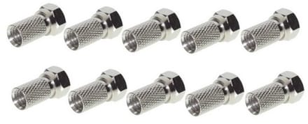Shiverpeaks F-connector twist-on voor coaxkabel 4mm - 10 stuks