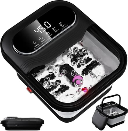 HEZIVO® Voetenbad met Massage - Voetmassage Apparaat - Verwarming - Touchscreen - Opvouwbaar