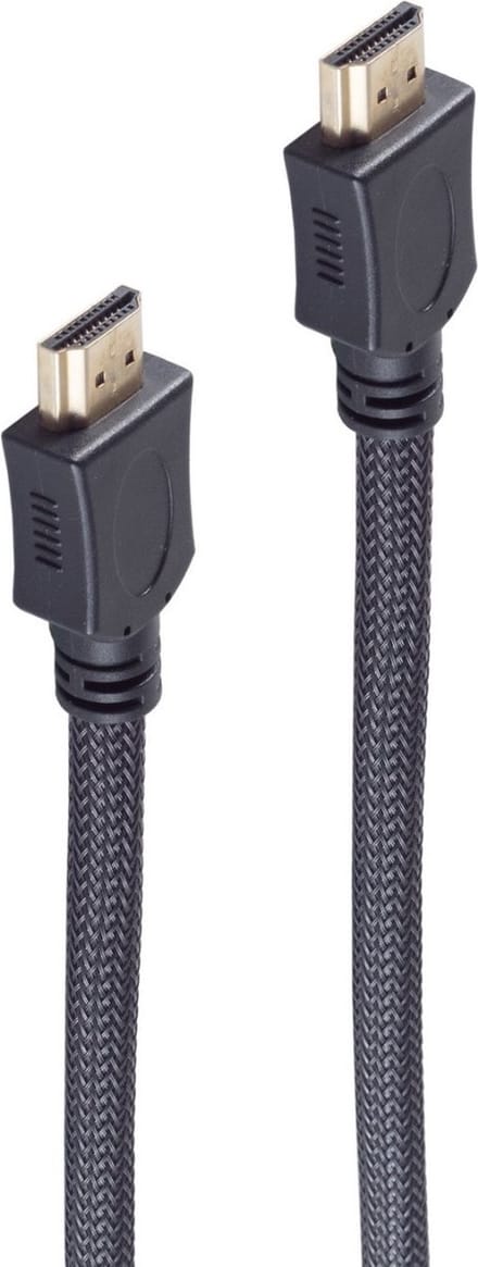 HDMI A-St./HDMI A-St. verg HEAC sw Nylon Mantel 3m